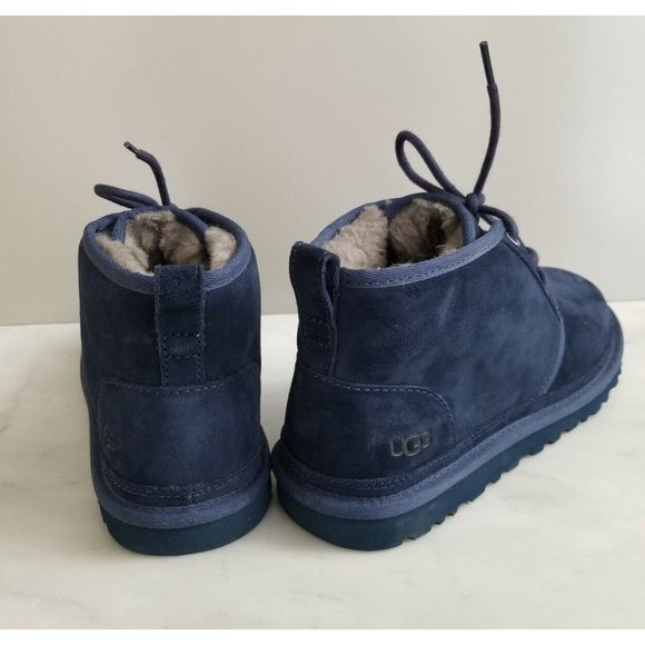 UGG Neumel Chukka Boot Navy Blue Suede Mens Size 8 41 - Picture 3 of 5